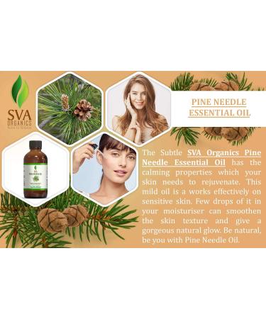 SVA ORGANICS Pine Needle Essential Oil 4 OZ - 100% Pure Therapeutic Grade for Skin & Hair Care - Buy Online on GoSupps.com