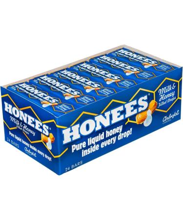 Honees Filled Honey Milk Drops Milk&Honey-Natural Cough Drops-Sore Throat Relief-Nothing Artificial-Throat Lozenges Natural Cough Suppressant Dry Cough Relief Non-Gmo Gluten Free (24 Packs-216 Units) - Buy Online on GoSupps.com