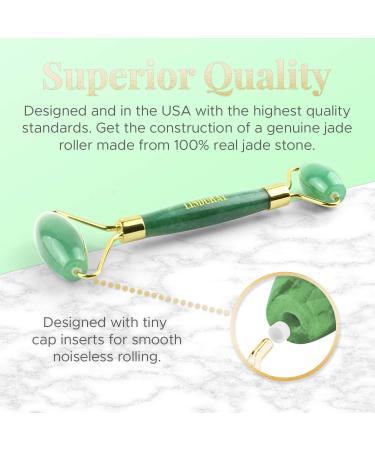100% Original Jade Roller for Face - Natural Facial Skin Massager to Rejuvenate & Reduce Puffiness & Wrinkles - Buy Online on GoSupps.com