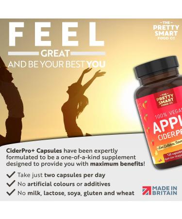 Organic Apple Cider Vinegar Capsules with Turmeric & Ginger - 1300MG Dosage - 120 Capsules - Made in the UK - Buy Online on GoSupps.com
