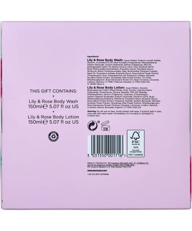 Sanctuary Spa Lily and Rose Gift Set - 300ml | Vegan & Cruelty Free | Ideal for Women's Birthday & Christmas - Buy Online on GoSupps.com