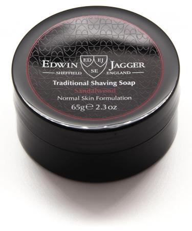 Edwin Jagger Sandalwood Shaving Soap 65g Natural Travel Tub - 99.9% Pure - Buy Online on GoSupps.com