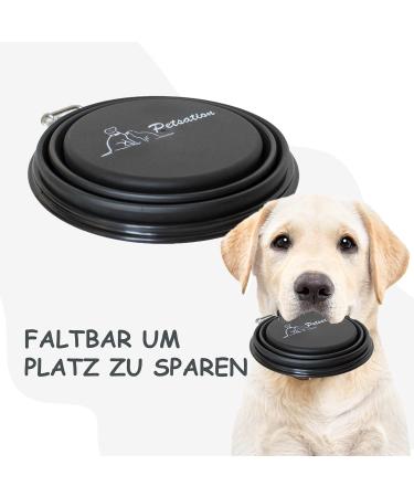 Petsation Foldable Dog Bowl - Original 350ml Travel Food & Water Bowl (2-Pack Black) - Perfect for On-the-Go Pets - Buy Online on GoSupps.com