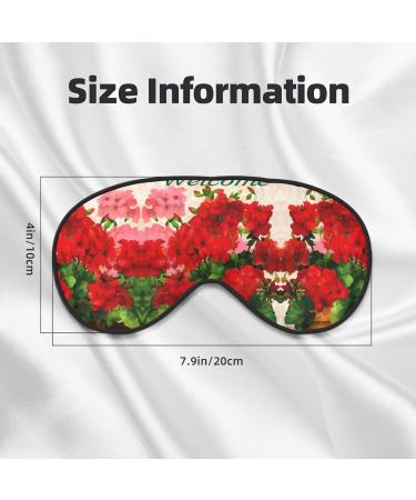 Red Geraniums Eye Mask - Soft Elastic & Adjustable Sleep Mask for Men & Women - Comfortable Nighttime Solution - Buy Online on GoSupps.com