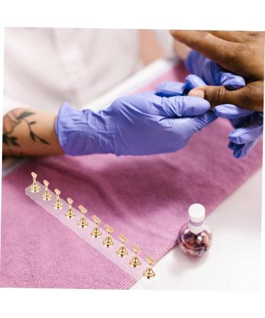Ipetboom 1 Set Nail Art Base Nail Holders Stands Fingernail Display Nail Stands for Nail Painting Magnetic Nails Holders Nail Racks for Nail Painting Beauty Acrylic Manicure Creative Nails 19.5x2cm Golden - Buy Online on GoSupps.com