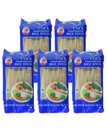 Cock Cock Rice Noodles 10 mm 1st quality pack of 5 (5 x 375 g)