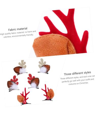 FRCOLOR 6 Pairs Antler Hair Clip Christmas Antler Hairpin Suit Christmas Headdress Hairpins Christmas Hair Barrette Holiday Barrettes Antler Headbands Clothing Miss Corner Clip - Buy Online on GoSupps.com