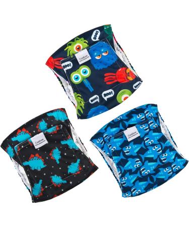 Buy Cuteebone Male Washable Dog Diapers - 3 Reusable Belly Bands with Velcro Fastener | High-Suction Dog Wraps for XL Sizes (53.5-68.5cm) - International Shipping Available - Buy Online on GoSupps.com