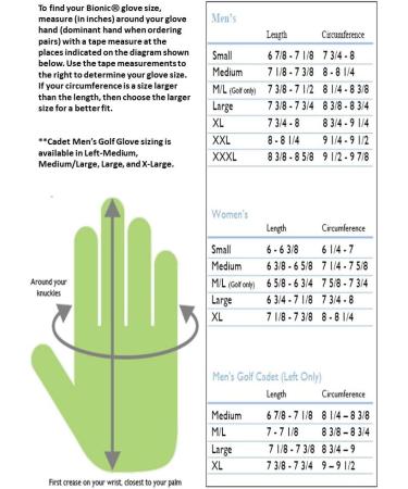Men's BIONIC StableGrip Golf Glove - Natural Fit Technology - Genuine Cabretta Leather - White (Large) - Buy Online on GoSupps.com