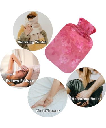 NAANLE Pink Cherry Blossom Heat Bottle - 1L Hot Water Bottle for Menstrual Cramps Pain Relief & Therapy - Buy Online on GoSupps.com