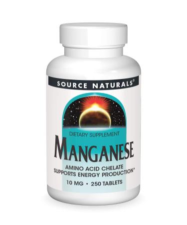 Source Naturals Manganese 10 mg 250 Tablets - Buy Online on GoSupps.com
