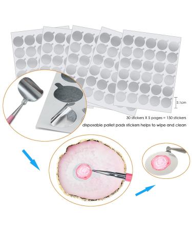 Egoguys DIY Nail Art Tools Manicure Kit Set - 3 Pack Nail Liner Brushes, Gem Picker, Wax Dotting Pen, Magnetic Display Stand, Resin Palette, Color Mixing Holder, Stickers - Pink - Buy Online on GoSupps.com