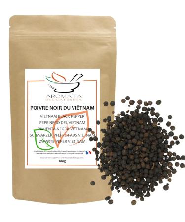 AROMATA – Black Peppercorns from Vietnam – Intense and Fragrant Pepper / 100gr - Resealable bag