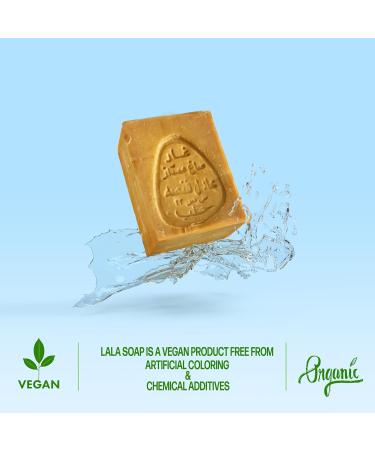 Organic Aleppo Soap Bar with Loofah | 86% Olive & Laurel Oil | Vegan All-Natural for Body Face Hands & Hair - Buy Online on GoSupps.com
