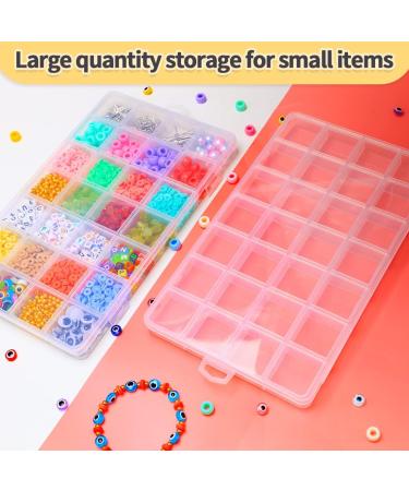 IOOLEEM 28 Grids Plastic Bead Organizer Box - Clear Storage Container with Dividers for Arts and Crafts - 8.6x5x0.66 inch (1 Pack) - Buy Online on GoSupps.com