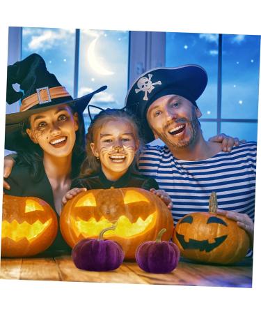 Abaodam 10 Pcs Flannel Foam Pumpkin Fabric Jack o Lantern Mini Artificial Pumpkins Small Foam Pumpkin Purple - Buy Online on GoSupps.com