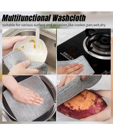 Plushzen Dish Cloths Plushzen Wire Dishcloth Acssart Non-Scratch Wire Dishcloth Voguedex Multipurpose Wire Miracle Cleaning Cloths Multipurpose Wire Dishwashing Rags for Wet and Dry (10pc) - Buy Online on GoSupps.com