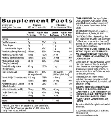 Solimo Kids' Multivitamin Gummies - 190 Count | Amazon Brand - Buy Online on GoSupps.com