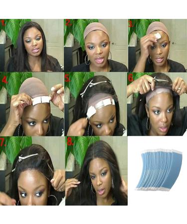 Frsoinor 36Pc/Bag Fixed Wig Double Sided Tape Hair System Adhesive Extended Wig Strip Waterproof for Toupee Lace Wig Film Easy to Use - Buy Online on GoSupps.com