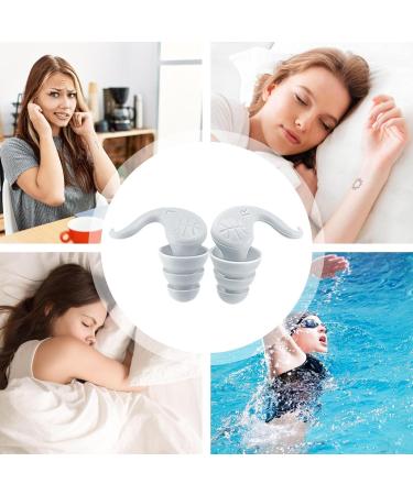 Sleeping Ear Plugs Noise Cancelling Waterproof Earplugs Portable Ear Plugs with Carrying Case Ergonomic Ear Plugs for Home Work Gray - Buy Online on GoSupps.com
