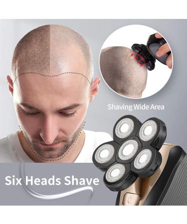 SAILHOME Electric Razor for Men | 5 in 1 Bald Head Grooming Kit | Cordless Waterproof USB Rechargeable Shaver - Wet & Dry Use Gray - Buy Online on GoSupps.com