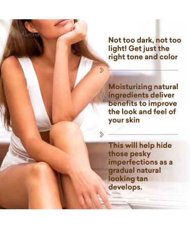 Sunless Tanning Lotion for Light to Medium Tones - Indoor Self-Tanner for Sun-Kissed Glow - Just Nutritive 8 Oz - Buy Online on GoSupps.com