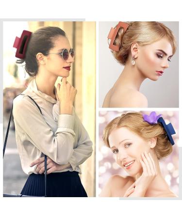36-Piece 4.1 inch Large Hair Claw Clips - Matte Finish, Strong Hold Plastic Barrettes for Women & Girls - 18 Color Options - Buy Online on GoSupps.com