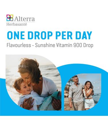 Alterra Vitamin D3 1000 IU 30 ml | Vitamin D Drops Helps Absorb Calcium and Phosphorus |Calcium Intake Prevents Vitamin D Deficiency and Supports Bones & Teeths Health | Non GMO Dairy Gluten Soy Wheat Yeast Sugar and Corn Free - Buy Online on GoSupps.com