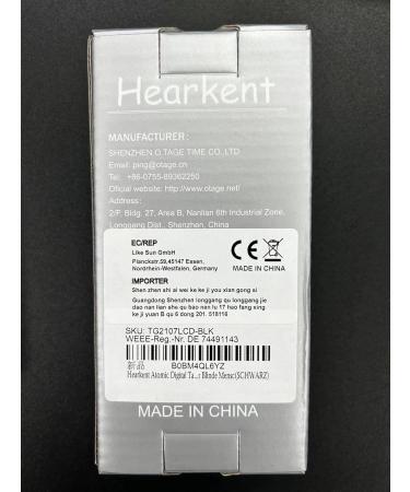 HORKENT Atomic Digital Talking Watch - German-speaking Radio-Controlled Big Numbers for Seniors & Visually Impaired - Stylish Black - Buy Online on GoSupps.com