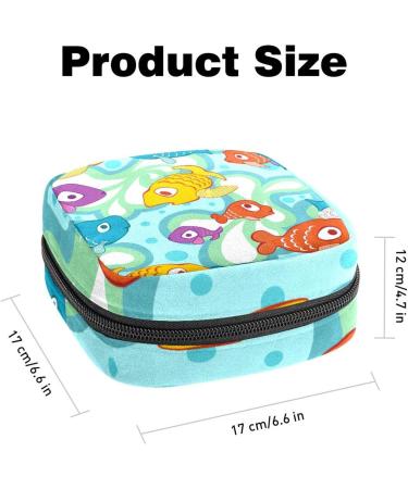 Stylish Women's Bonds Storage Pockets - Portable Cartoon Fish Pattern Period Kit Bag for Girls - Buy Online on GoSupps.com