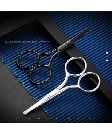 Professional Beard and Moustache Trimming Scissors - Stainless Steel, Round-Headed 06 - Buy Online on GoSupps.com