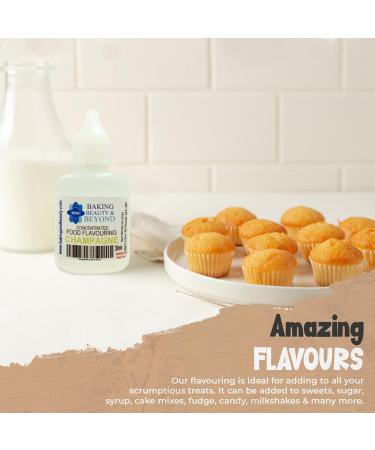 Baking Beauty and Beyond Concentrated Food Flavouring Oil - Dozen of Professional Quality Food Grade Flavouring Oil for Candy Making Baking Cooking Lip Balm and Lip Gloss - Champagne (10ml) - Buy Online on GoSupps.com