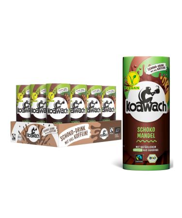 Koawach chocolate dink in various flavors - drinking chocolate cakein cocoa drink can guarana chocolate energy drink organic fairtrade (12 x 235 ml) (12 x 235ml chocolate almond (vegan)) chocolate almond (vegan) 235 ml (12 Pack)