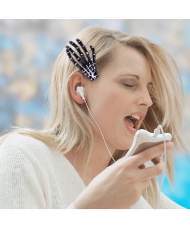 Lurrose 6Pcs Halloween Skeleton Hands Hair Clips - Gothic Bone Claws for Punk Rock Party Dress Up - Buy Online on GoSupps.com