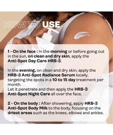 Nubiance - Complete range of hyperpigmentation correctors for face hands and neckline. Contains 4 products : 1 SPF30 day care 1 night care 1 body lotion and anti dark spot serum. Made in France - Buy Online on GoSupps.com