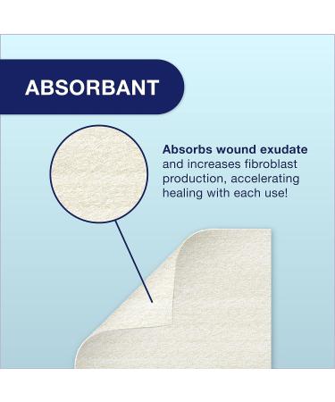 MedVance Collagen Dressing Pads - Comfortable and Long Lasting Wound Protection (2x2, Box of 5) - Buy Online on GoSupps.com