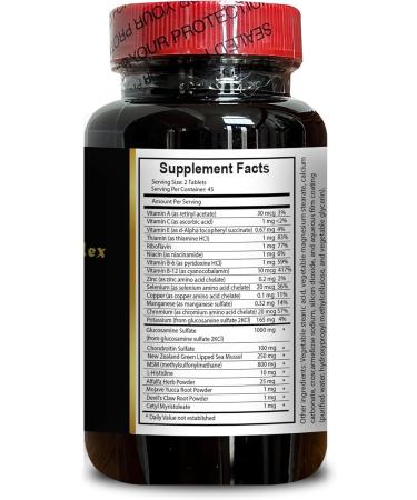 Joint Support Supplement - Joint Support Glucosamine with Chondroitin Support Cartilage for Men & Women Complete Joint Formula - 90 Tablets - Buy Online on GoSupps.com