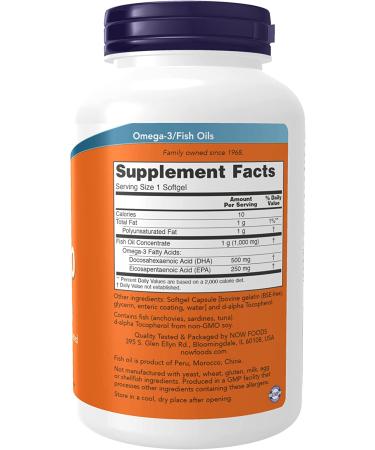 Now Foods DHA-500EPA-250 Double Strength - 180 Softgels | Omega-3 Support - Buy Online on GoSupps.com