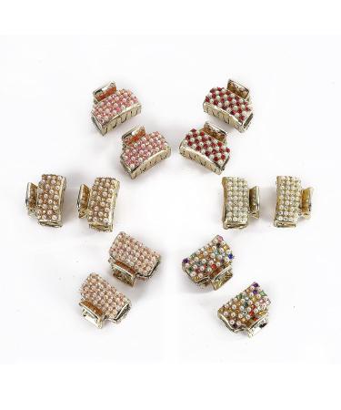 Lovely 6Pcs Pearls Plastic Hair Claws Clips Set for Women - Golden Line Barrettes Collection - Buy Online on GoSupps.com