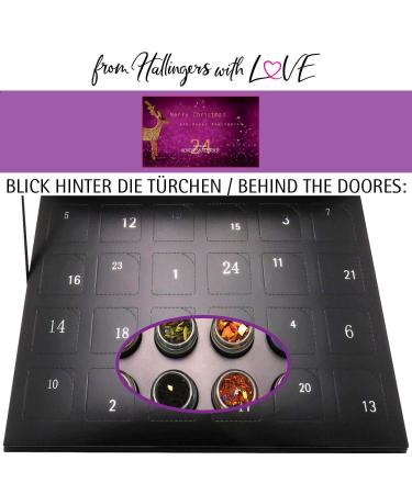 Hallingers Merry Christmas - Happy New Year Tea Advent Calendar | Handmade Vegan & Gluten-Free | Perfect Mothers Day & Fathers Day Gift | 24er Chanukka Tea Set - Buy Online on GoSupps.com