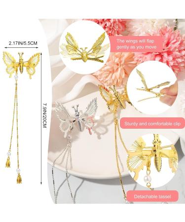 8 Pcs Tassel Butterfly Hair Clips - Girl/Women Hair Styling Accessories - Buy Online on GoSupps.com