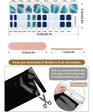 EBANKU 32 PCS Gel Nail Strips Gel Toeail Strips Full Wraps Adhesive Gel Toenail Stickers with Nail File and Stick(UV/LED Lamp Required)-2 # 2 - Buy Online on GoSupps.com