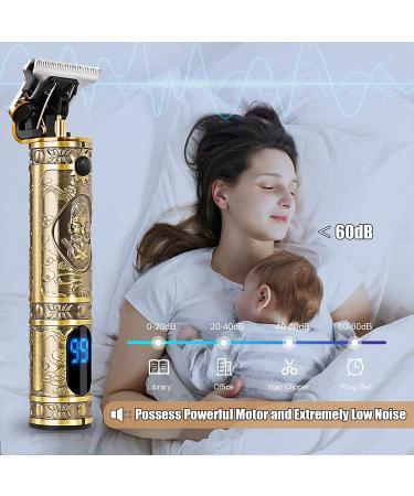 Professional Gold Hair Clippers & Beard Trimmer for Men - Cordless Grooming Kit with T Outliner Blade - Buy Online on GoSupps.com