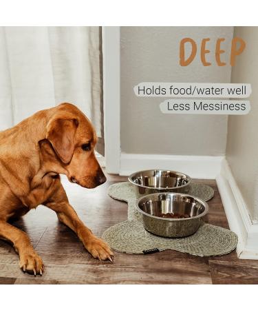 PEGGY11 Stainless Steel Dog Bowls Nonslip Food Grade Dishwasher Safe Easy to Clean - 1.44L 2 Pack stainless steel dog bowls 1.44 l (Pack of 2) - Buy Online on GoSupps.com