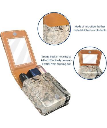 Buy Eiffel Tower Vintage Leather Lipstick Case - Mini Organiser with Mirror | International Shipping Available - Buy Online on GoSupps.com