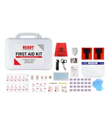 BC Level 1 First Aid kit in Plastic Box WorkSafeBC Level 1 First Aid Kit Suitable For Solo And Up To 200 Workers In A Work Place (By Ready First Aid) Level 1 Plastic Box