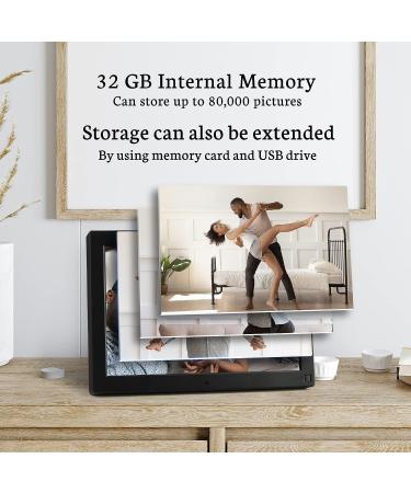 BSIMB 32GB 10.1 WiFi Digital Photo Frame | Smart Picture Frame | IPS Touch Screen | Motion Sensor | Upload Photos/Videos via App/Email | Gift for Grandparents | HD WI-FI Black - Buy Online on GoSupps.com