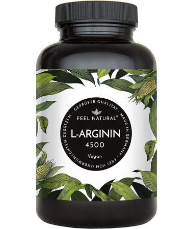 L -arginine - 365 vegan capsules - 4500mg vegetable l arginine HCL from fermentation (including 3750mg pure l -arginine) per daily dose - highly dose without additives laboratory testing produced in Germany - Buy Online on GoSupps.com