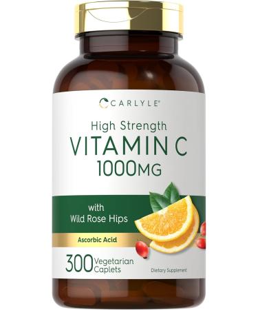 Carlyle Vitamin C 1000mg - 300 Vegetarian Caplets - Buy Online on GoSupps.com