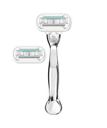 Gillette Venus Deluxe Smooth Sensitive Women's Razor Handle + 2 Blade Refills - 0.075 Count - Buy Online on GoSupps.com